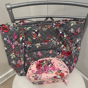 Vera Bradley Tote and cosmetic bag